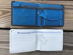 You will get 2 wallet as shown in the photos. one white and one blue/black. For White Wallet. For Blue/Black wallet. 2...