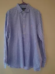 Polo Ralph Lauren Shirt 100% Cotton Stretch XL blue,white,pink. Very nice shirt , no rips or stains. Nice , light...