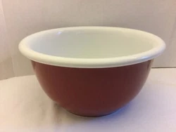 Deep red on outside, solid white inside.