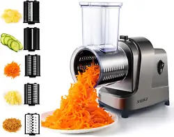 Electric Cheese Grater, 250W Electric Vegetable Cutter Electric Slicer Shredder Electric Salad Machine for Fruits...