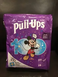 New Package of Disney Mickey Mouse Huggies Pull-Ups for Boys.Size 3T-4T28 Count Package Smoke Free Home