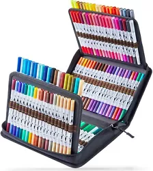 120 Colors Art Markers Set, Ohuhu Dual Tips Coloring Brush Fineliner Color Marker Pens, Water Based Marker for...