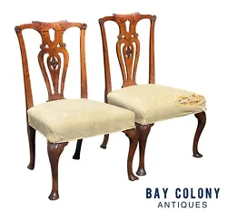 We were able to look past the few repairs and the upholstery and really enjoy the form of the chairs. The chairs have...