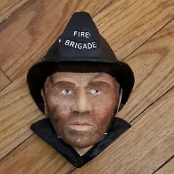 Lakeland Studios 1998 Masquerade Fire Brigade Fireman Face Bust. There a couple if small nicks on the bust.