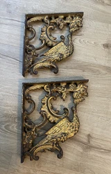 These are being sold as-is so please bid accordingly. One of the brackets has cracks as shown in the photos. Age and...