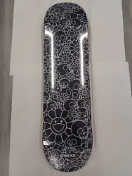 Takashi Murakami Skateboard Deck Black SKULLS & FLOWER.