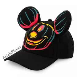 Mickeys grin stretches from ear to ear on this Halloween baseball cap. Wear it to all your favorite haunts when youre...