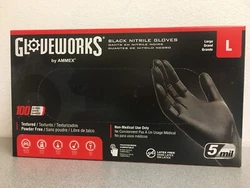 Material: Nitrile. Product Type: Disposable Gloves. Powder/Powder Free: Powder Free. Color: Black.