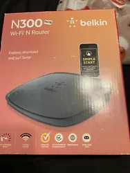 Belkin N300 Wireless N Router Ethernet 300 Mbps with cable/box.