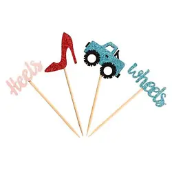 PRE-ASSEMBLED&WIDELY USE: This wheels or heels cupcake toppers is handcrafted and pre-assembled, can be used as cupcake...