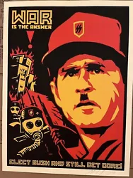 Shepard Fairey “ANTI BUSH” 2003 Red/Black Signed And Numbered. Excellent conditionExtremely rare