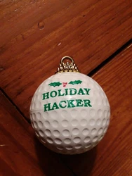 Holiday Hacker Golf Ball Ornament. [BMB3] Your getting the exact item in the photo,  golf ball ornament,  nothing...