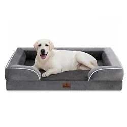 The classic bolstered xl dog pillow bed provids high-loft orthopedic cushion support as well as a super cozy nestling...