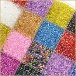 15G 2MM 3MM 4MM COLOURFUL SERIES CHARM CZECH GLASS SEED BEADS FOR JEWELRY MAKING DIY BRACELET BEADS ACCESSORIES.