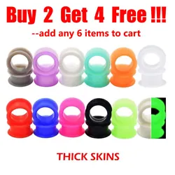 These flesh ear tunnels gauges are double flat flared, concave and thin walled. Gauge(Thickness):...