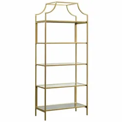 Give your space a sophisticated update with this bookcase from the International Lux collection. Finish: Satin Gold....