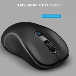 2.4GHz wireless mice provide a fast, stable connection. High anti-interference performance with 33ft/10m transmission...