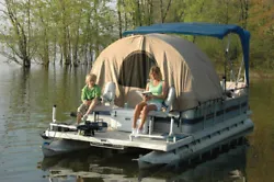 Pontoon Boat Zippered Enclosure. Providing comfort and convenience, this spacious enclosure fits easily over the bow...
