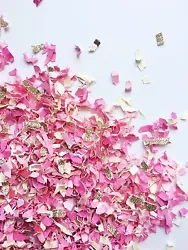 Gender reveal confetti for a baby girl. Use for your baby girls shower.