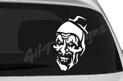Terrifier Art the Clown Vinyl Decal Sticker. The images shown are for representation only and the size and color youll...