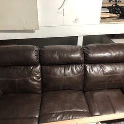 Overall in good condition but does have a slight tear in side wall. Sofa has two end recliners, one does not work but...