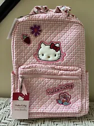 Vera Bradley X Sanrio Hello Kitty Pink Gingham Totepack Backpack Tote Bag Purse. This exclusive collaboration combines...