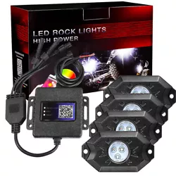 U can use it as the gift to your friends as the Halloween or Christmas coming. 4 PODS RGB Rock Lights. EAY CATCHING -...