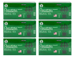 SIX Fresh Boxes of 3 Ballerina Dieters Tea, Extra Strength, Original Flavor, 18 bags !