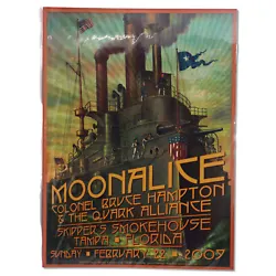 Moonalice Poster Skippers Smokehouse, Tampa, FL Chuck Sperry M140 Lithograph 2/22/2009Artist: Chuck SperryPerformers:...