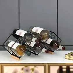 [STACKABLE USE]This bottle rack can easily stack to 2 tiers or 3 tiers for extra capacity without assemble. [CLASSIC...
