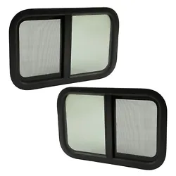 2 X Window (Black Steel Trim, Tinted Tempered Glass, Sliding Vertical Screen). Color: Tinted Glass. Tinted Tempered...