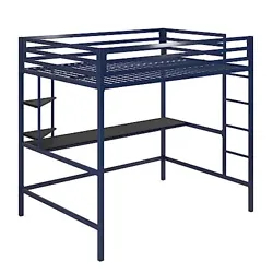 Modern and industrial, the Novogratz Maxwell Loft Bed with Desk and Shelves has the space saving functionality you are...