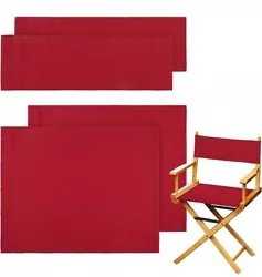 2 Set Casual Directors Chair Cover Kit Canvas Seat and Back WITH insert sticks/poles for installation. Please see...