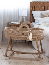 We hand-crochet the bassinets using 100% hypoallergenic cotton yarn. Stop using the Baby Moses Basket as soon as the...