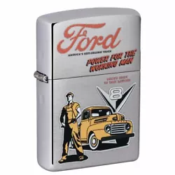 This Ford design is perfect for any Ford truck lover. For optimal performance fill with Zippo lighter fuel.FEATURES.