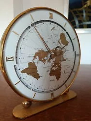 Horloge , Pendule Kieninger & Obergfell Map World Kundo West Germany Vintage....  La pendule de fonctionne plus , à...