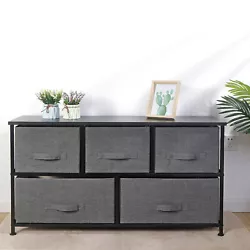 Drawers: 5 Drawers. 4 adjustable feet allow you to use it on uneven surfaces and adds extra stability. Easy to...
