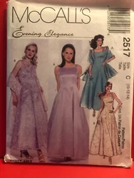 Pattern Style: MISSES & PETITE DRESS, CRINOLINE & STOLE. From McCalls 