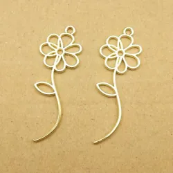 Flower Charms DIY Craft Materials. Purpose: jewelry making, handmade, craft supplies, necklace pendant, bracelet charm,...