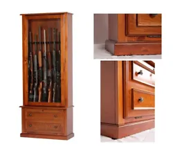 Gun Safe Cabinet 8 Rifles Wood Storage Locker Shotgun Firearm Lock Shelf Rack. Gun Safe Cabinet 10 Rifles Wood Storage...