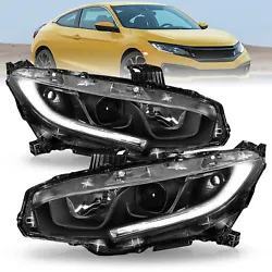 Compatible with: 2016-2021 Honda Civic w/ Halogen Models. No Wiring or Any Other Modification Needed. 1 pair of...