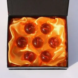 7 pcs New DragonBall Z 3.5cm Stars Crystal Ball Replica Collection In Box Set.