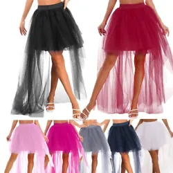 Designed with wide elastic waistband, multi-layer tulle hem and smooth lined. One size fits for most body types....