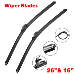 Includes:2 pieces genuine all-season wiper blades. Driver Side: one 26