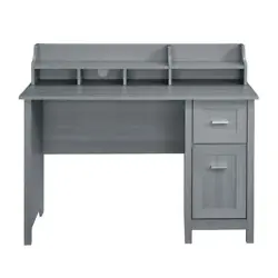 It has a built-in hutch with four cubbyholes and two top shelves for storing and organizing your office essentials as...