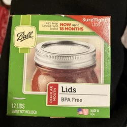 Mason Jar Lids BPA Free 12 Count.