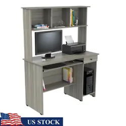 3 Shelf 3 Door Multi Purpose Storage Cabinet Pantry Cupboard Organizer Bookcase. The desk showcases an ample work...