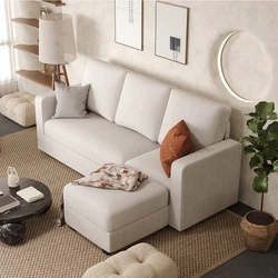 And the seat cushion filled with high density foam and inner spring provides comfort and durability. Jummico l-shape...