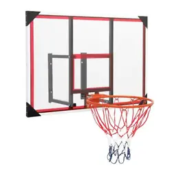 The PC Transparent Board 110 75cm Red And White Steel Edging Wall-Mounted Adult Maximum Applicable 7# Ball Backboard...