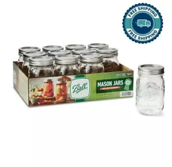 Experience the versatility of Ball Glass Mason Jars with Lids and bands. These 16 oz. regular mouth mason jars are also...